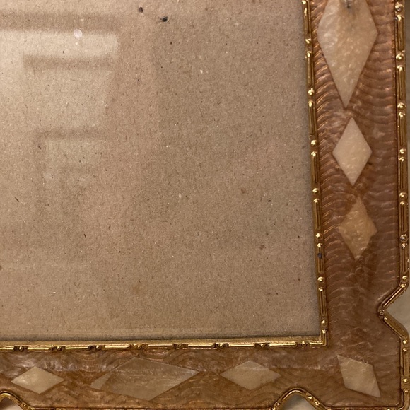 Frame enameled tan, gold & taupe frame - Picture 3 of 6